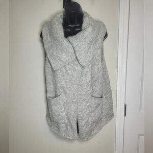 KappAhl Chunky Knit Thick Crossover Sweater Vest sz L